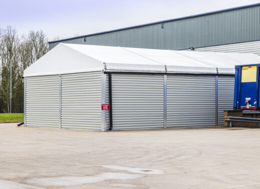 cost-effective temporary building solution for additional storage space on-site